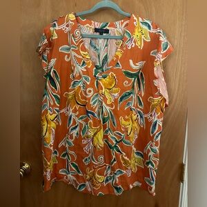 Women’s Floral Blouse, Size 3X